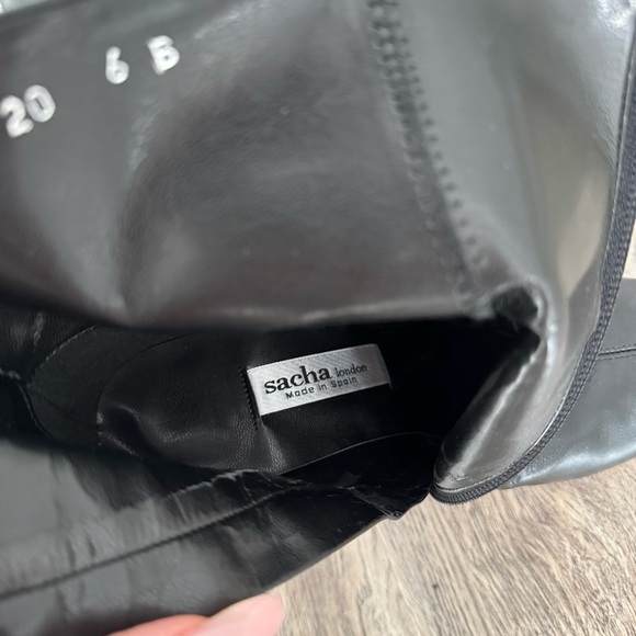 SACHA London black Ankle-high leather boots size 6B - Picture 9 of 9